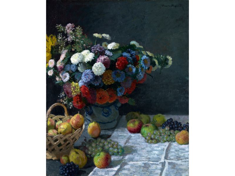 Claude Monet - Monet - Still life with flowers and fruit