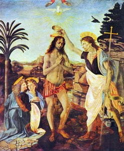 Da Vinci, Leonardo - The Baptism of Christ by Da Vinci