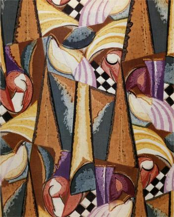 Abstract art with geometric shapes and vibrant colors