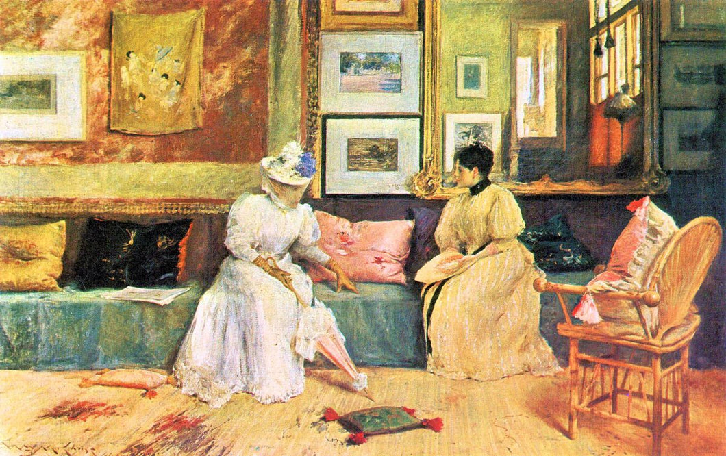 A friendly visit by William Merritt Chase