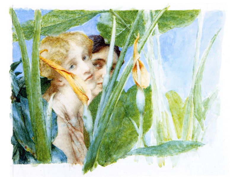 Alma Tadema - A Beautiful Flower by Alma-Tadema