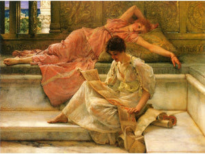 Alma Tadema - A Favorite Poet by Alma-Tadema
