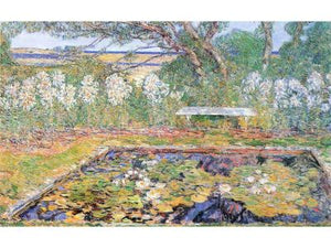 Hassam Childe - A Garden on Long Island by Hassam Childe
