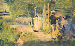 Seurat - A Man Removes His Boat by Seurat