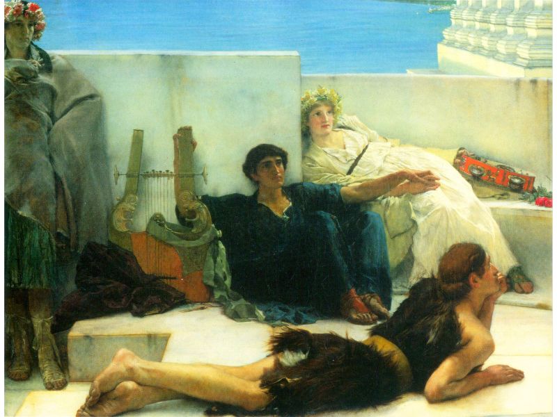 Alma Tadema - A Reading of Homer, Detail 1