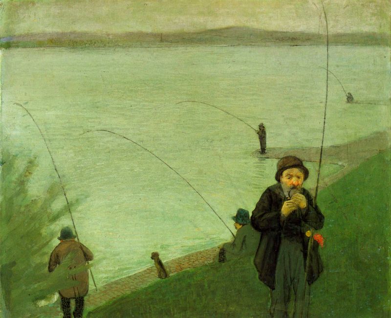August Macke - Anglers on the Rhine
