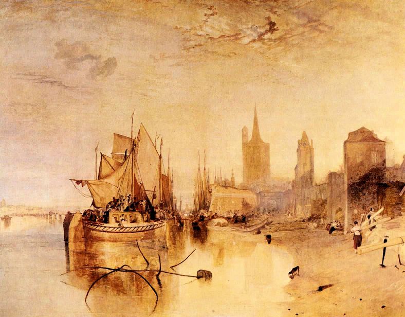 Turner, Joseph  Mallord - Arrival of Boat, Cologne by Turner