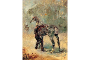 Toulouse Lautrec - Artilleryman and His Horse by Toulouse-Lautrec