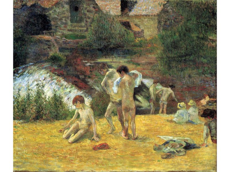 Gauguin Paul - Bathing in the mill of Bois d'Amour by Gauguin