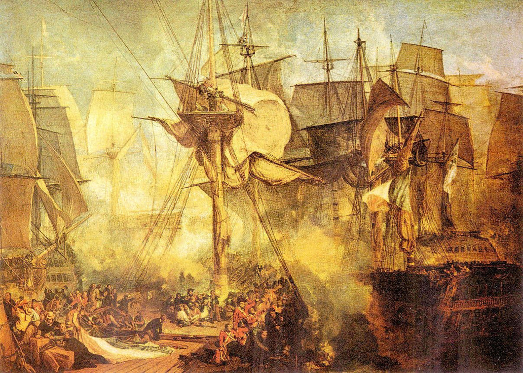 Turner, Joseph  Mallord - Battle of Trafalgar by Turner