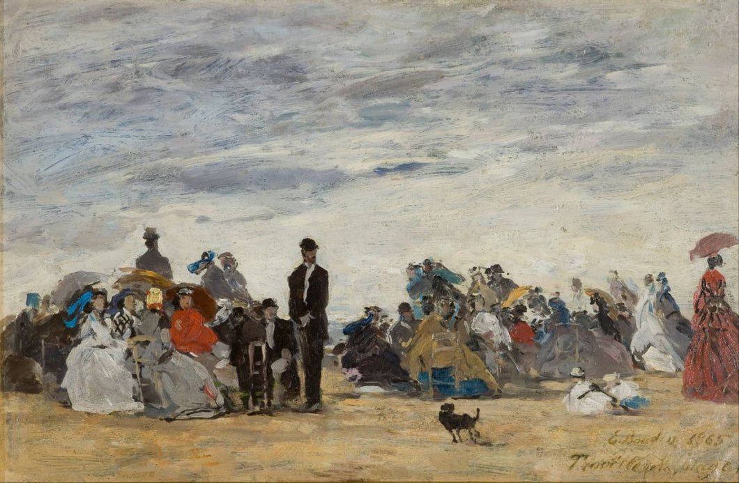 Boudin, Eugène_Beach at Trouville, 1865