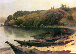 Albert Bierstadt - Canoes