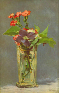 Édouard Manet - Carnations and Clematis in a Crystal Vase by Edouard Manet