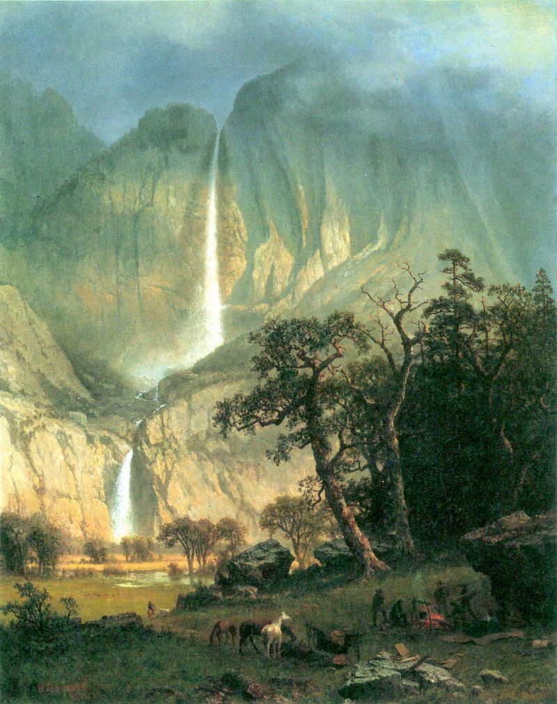 Albert Bierstadt - Cho-Looke,  Yosemite Waterfall by Bierstadt