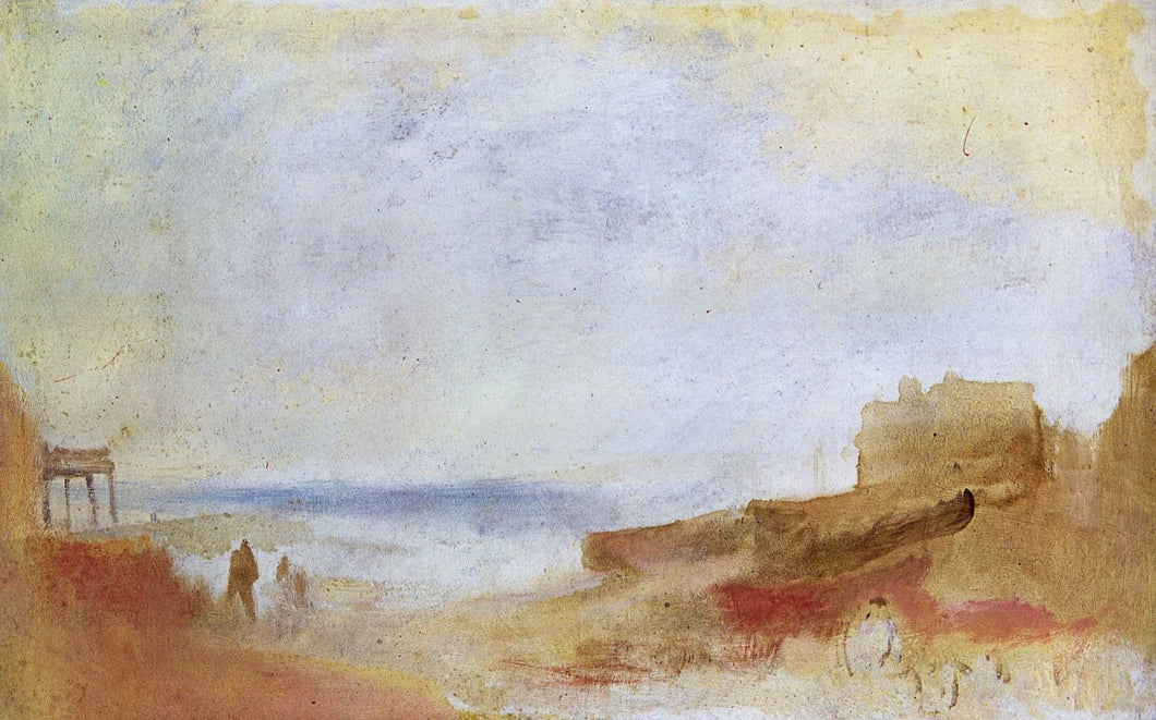 Turner, Joseph  Mallord - Coastal Scene with Buildings by Turner