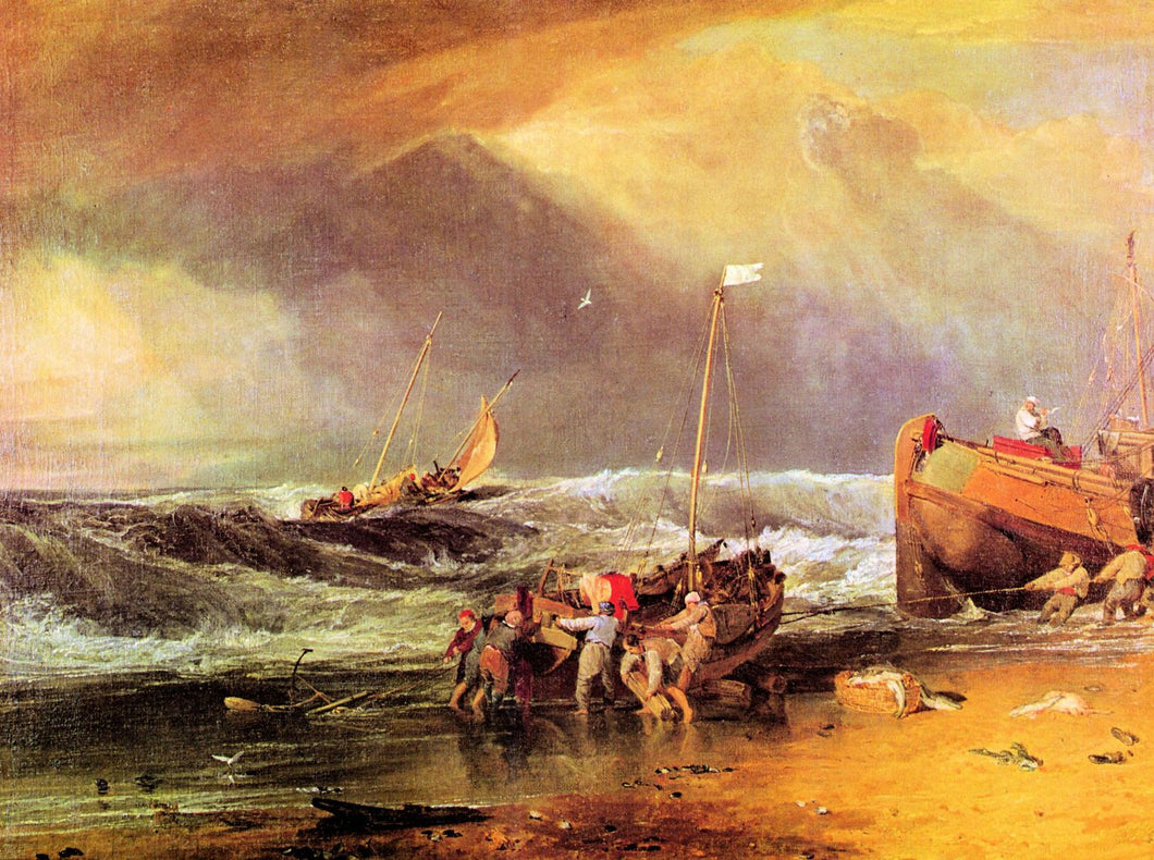 Turner, Joseph  Mallord - Coastal Scene with Fishermen by Turner