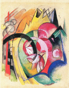 Franz Marc - Colored flowers by Franz Marc