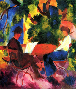 August Macke - Couple at the Garden Table