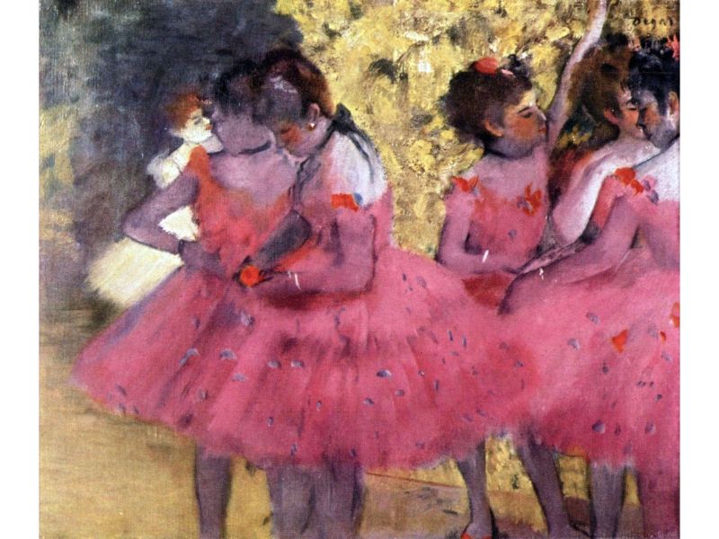 Degas - Dancers in Pink Between the Scenes by Degas
