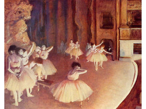 Degas - Dress Rehearsal of the Ballet on the Stage by Degas