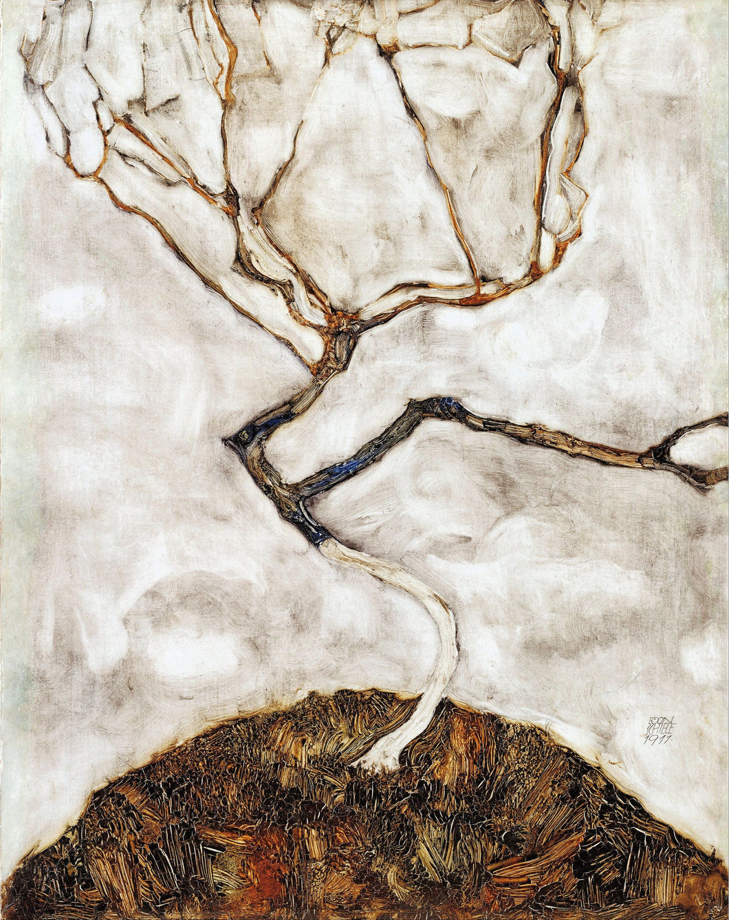 Egon Schiele - Small Tree in Late Autumn by Schiele