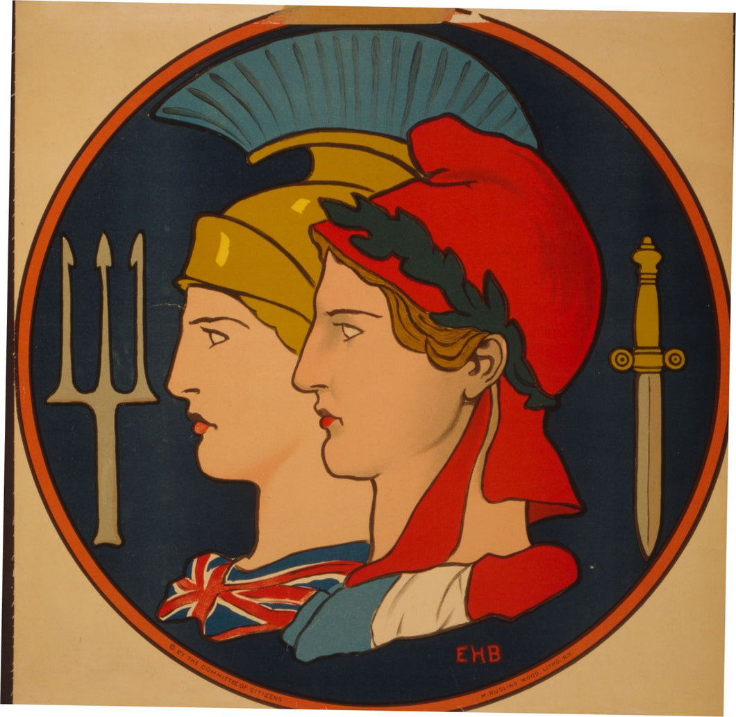 Vintage Artists - Emblem of France and Great Britain