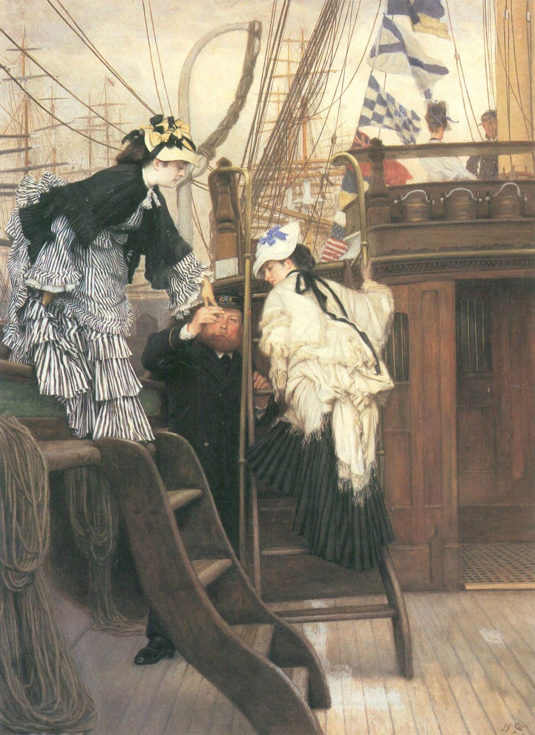 Joseph Tissot - Entry to the Yacht by Tissot