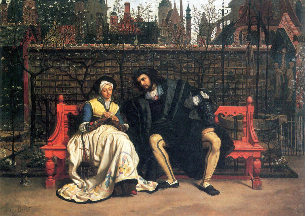 Joseph Tissot - Faust and Marguerite in the Garden by Tissot