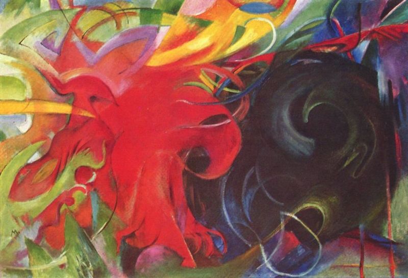 Franz Marc - Fighting forms by Franz Marc