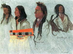 Albert Bierstadt - Four Indians by Bierstadt