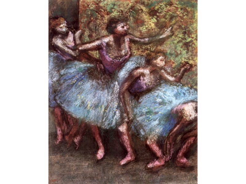 Degas - Four Dancers Behind the Scenes #1 by Degas