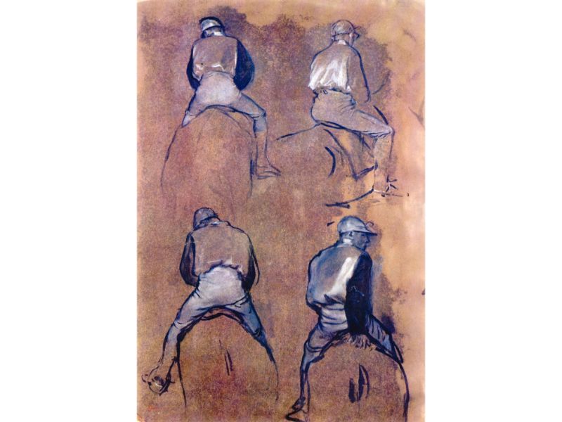 Degas - Four Studies of Jockeys by Degas