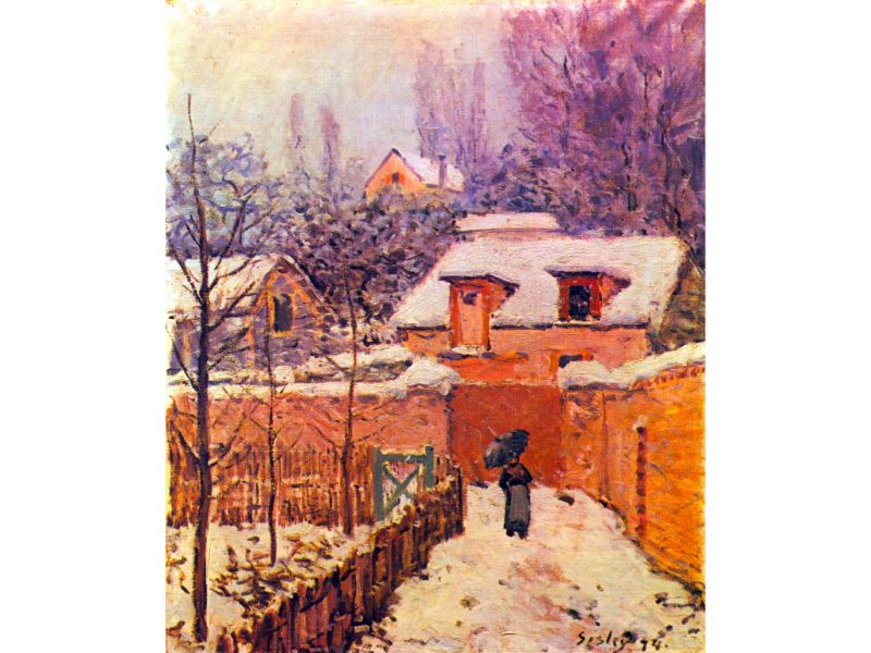 Sisley - Garden in the Snow by Sisley