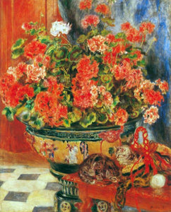 Renoir - Geraniums and cats
