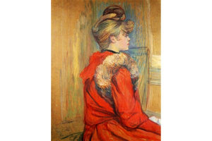 Toulouse Lautrec - Girl with Fur, Study for the Moulin de la Galette by Toulouse-Lautrec