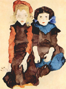 Egon Schiele - Girls by Schiele