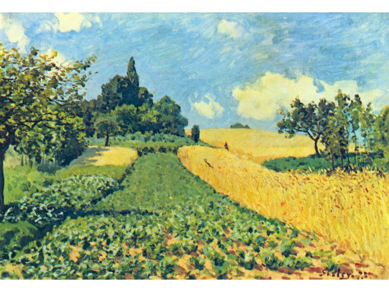 Sisley - Grain Fields on the Hills of Argenteuil by Sisley