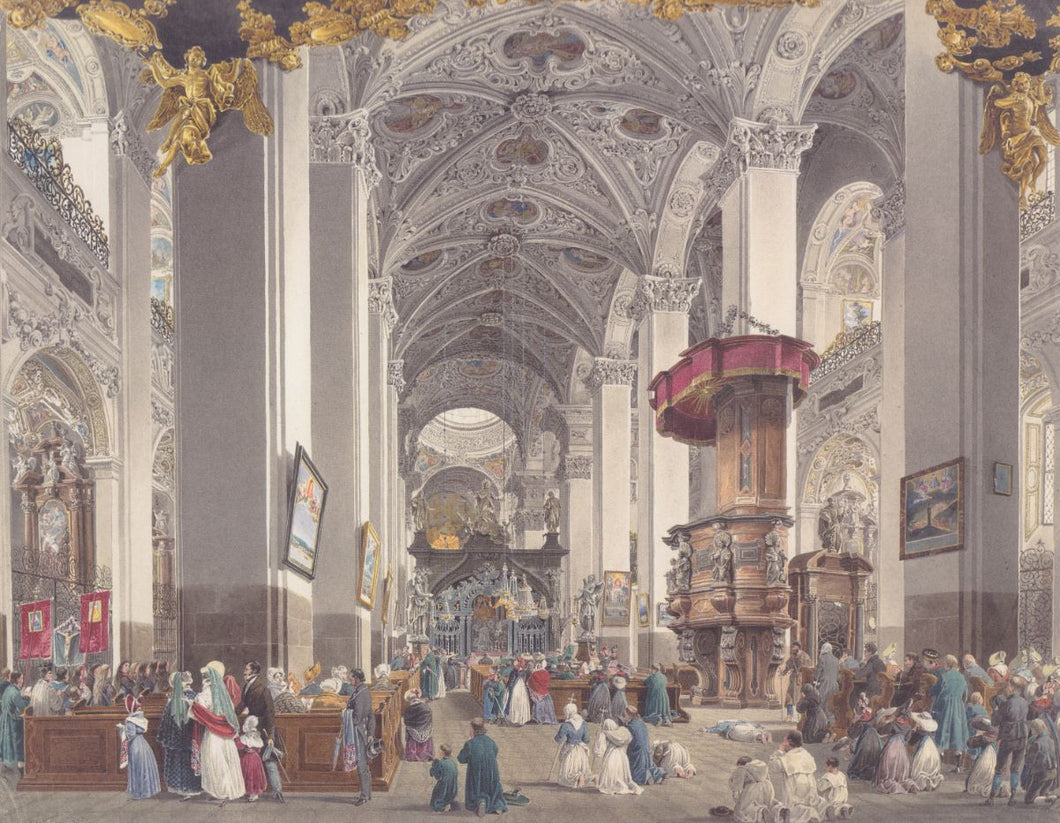Gurk, Eduard_Das Innere der Basilika von Mariazell, 1833