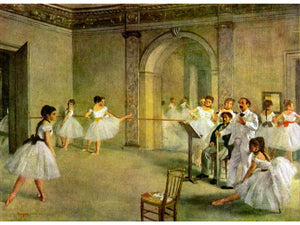 Degas - Hall of the Opera Ballet in the Rue Peletier by Degas