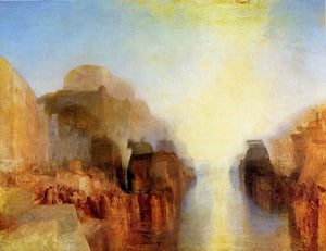 Turner, Joseph  Mallord - Harbor with Town and Fortress by Turner