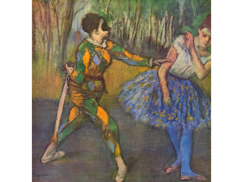 Degas - Harlequin and Colombine by Degas