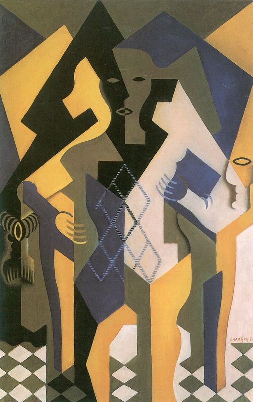 Juan Gris - Harlequin with table