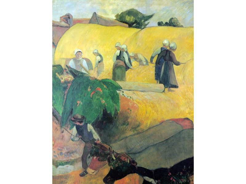 Gauguin Paul - Harvest In Brittany by Gauguin