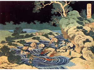 Hokusai - Fishing with Torches by Hokusai