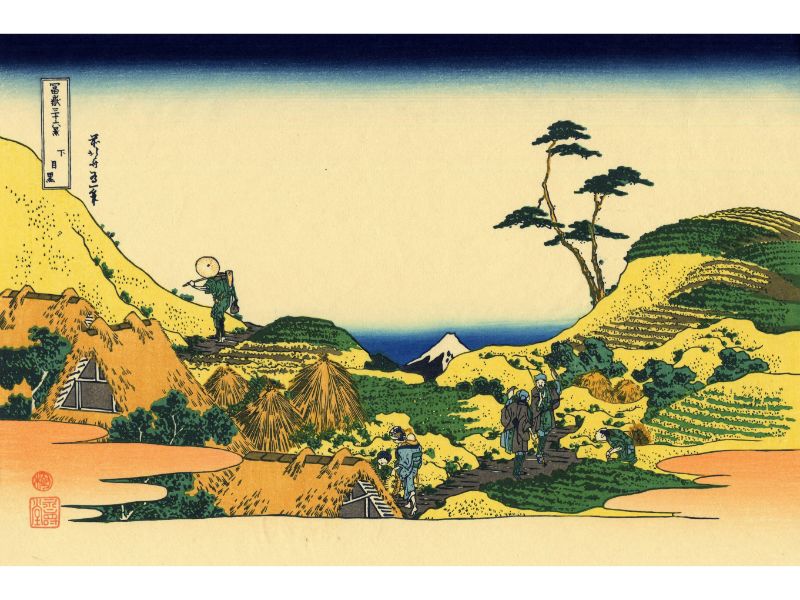 Hokusai - Shimomeguro by Hokusai