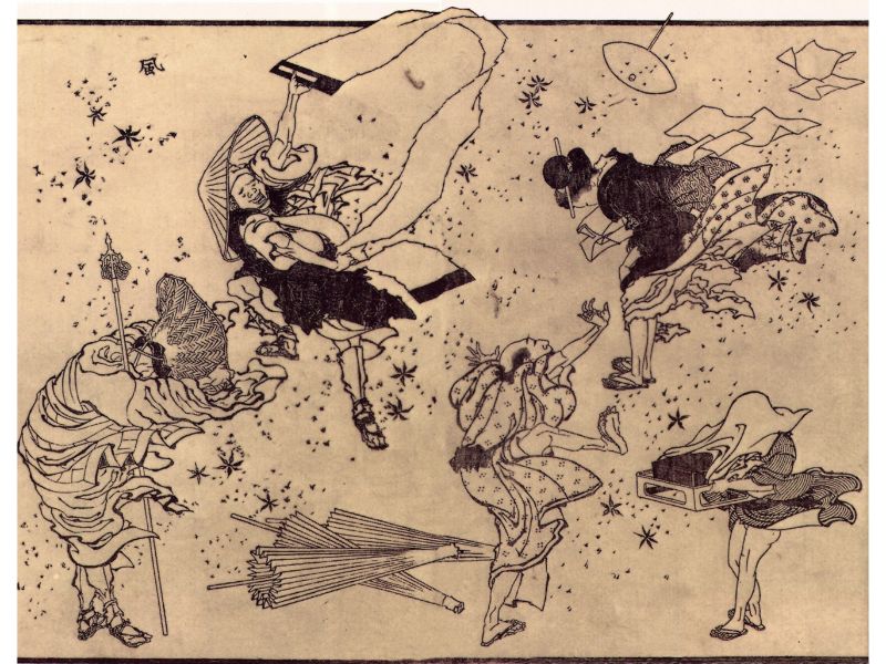 Hokusai - Sudden Wind by Hokusai
