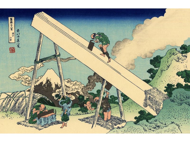 Hokusai - The Fuji from the Mountains of Totomi by Hokusai
