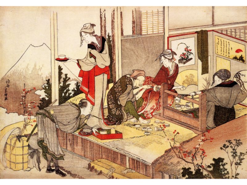 Hokusai - The Studio of Netsuke by Hokusai