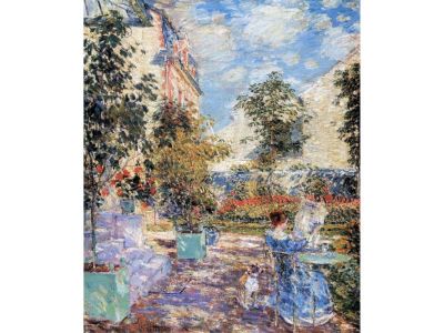 Hassam Childe - In a French Garden by Hassam Childe