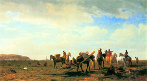 Albert Bierstadt - Indians Near Fort Laramie by Bierstadt